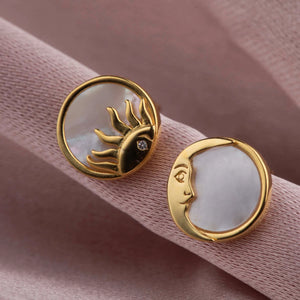 Sun and Moon Studs