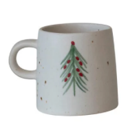 Christmas Tree with Red Ornaments Mug