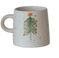 Christmas Tree with Yellow Ornaments Mug