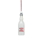 Milk Bottle Glass Ornament