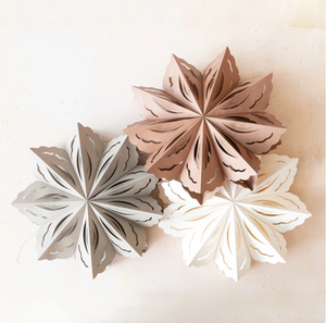 Brown Paper Snowflake Ornament