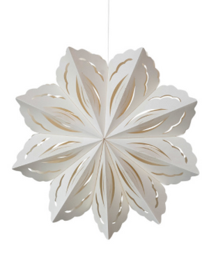 White Paper Snowflake Ornament