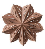 Brown Paper Snowflake Ornament