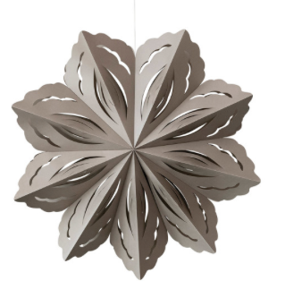 Gray Paper Snowflake Ornament