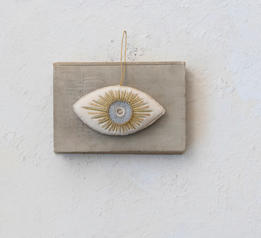 Velvet Evil Eye Ornament