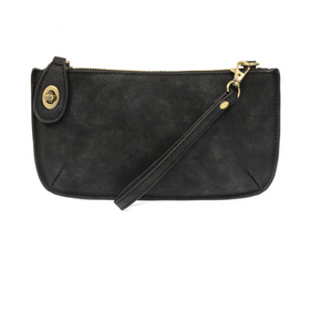 Black Lux Crossbody Wristlet Clutch