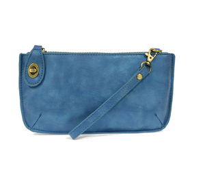 Baja Blue Lux Crossbody Wristlet Clutch