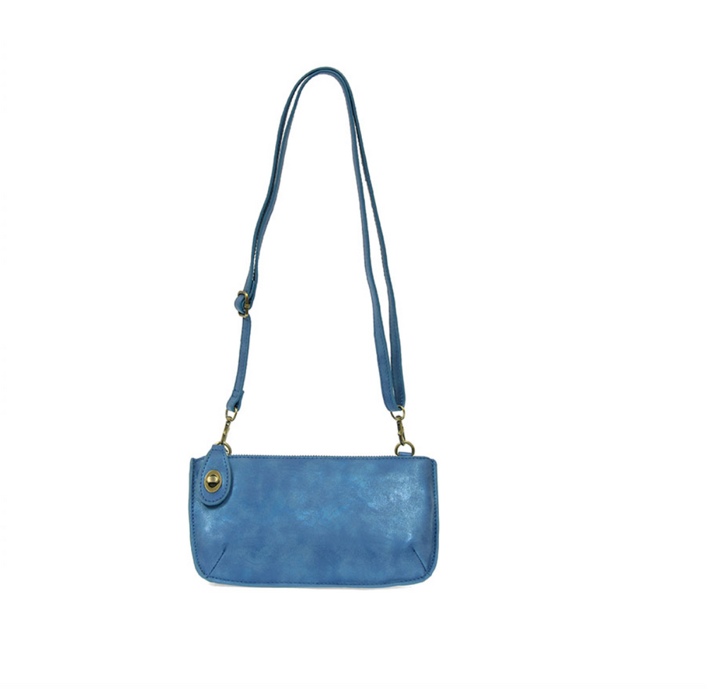 Baja Blue Lux Crossbody Wristlet Clutch