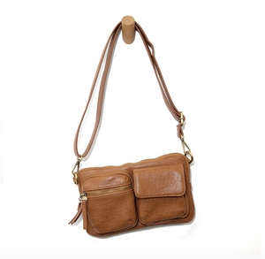 Cognac Kendra Cargo Pocket Sling/Crossbody