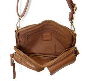 Cognac Kendra Cargo Pocket Sling/Crossbody