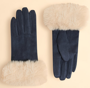 Bettina Gloves Navy/Cream