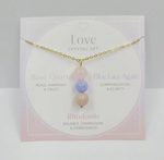 Love Gemstone Drop Necklace