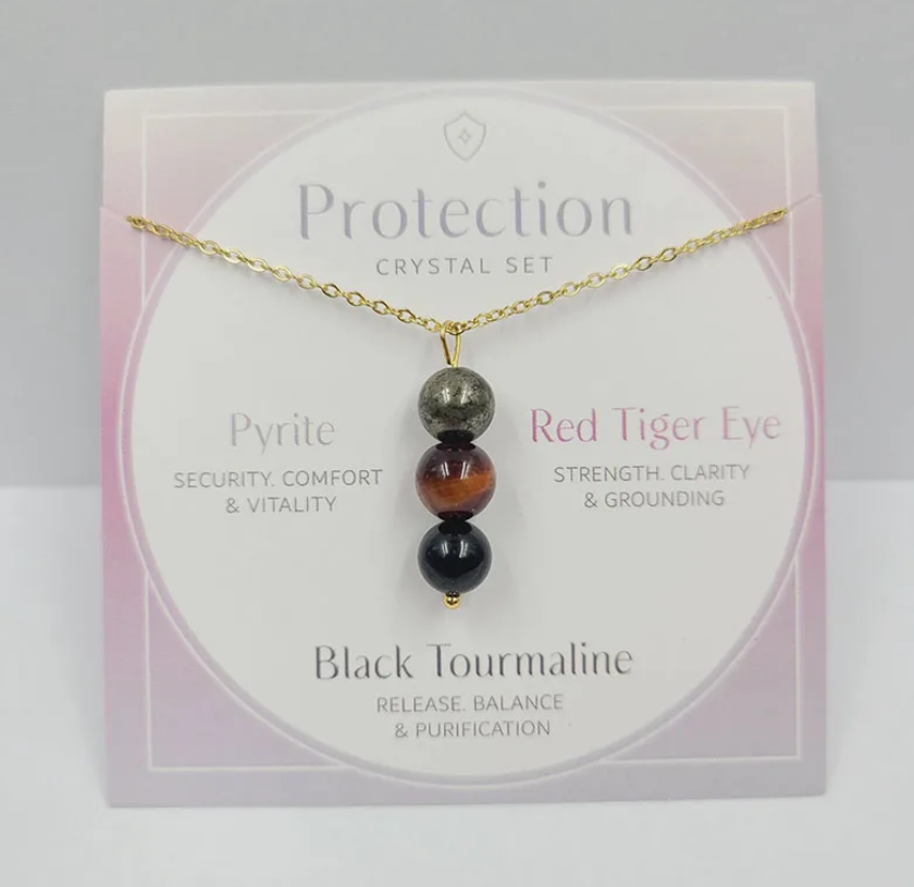 Protection Gemstone Drop Necklace