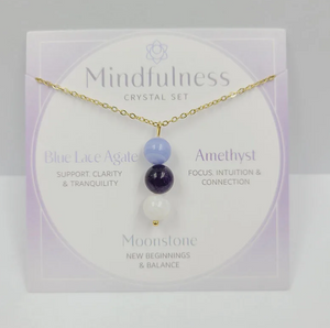 Mindfulness Gemstone Drop Necklace