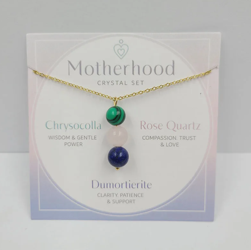 Motherhood Gemstone Drop Necklace