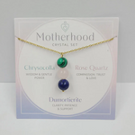 Motherhood Gemstone Drop Necklace