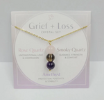 Grief & Loss Gemstone Drop Necklace