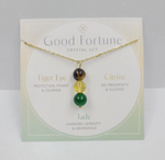 Good Fortune Gemstone Drop Necklace