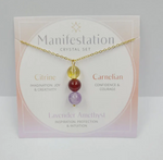 Manifestation Gemstone Drop Necklace