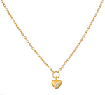 White Topaz Heart Necklace