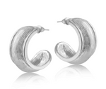 Silver Chunky Hoops