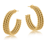 Gold Braided Hoops