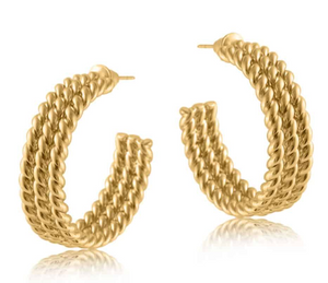 Gold Braided Hoops