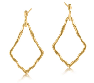 Gold Diamond Drop Earrings