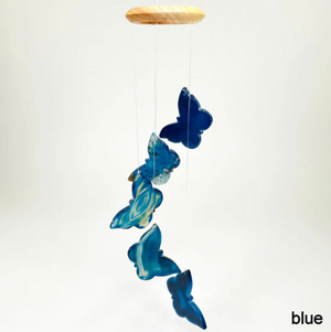 Butterflies Blue Wind Chimes