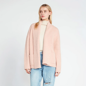 Blush Basic Open Lapel Coat