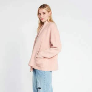 Blush Basic Open Lapel Coat