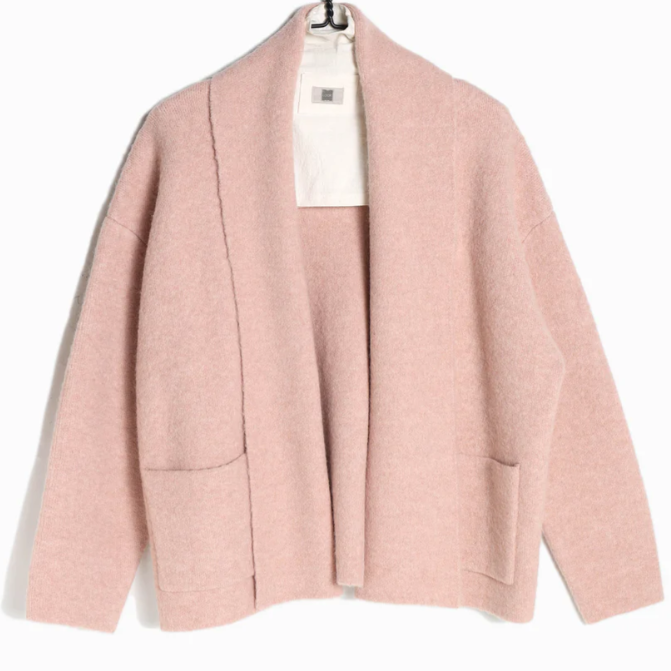 Blush Basic Open Lapel Coat