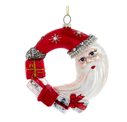 Santa Wreath Ornament