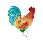 Rooster Glass Ornament