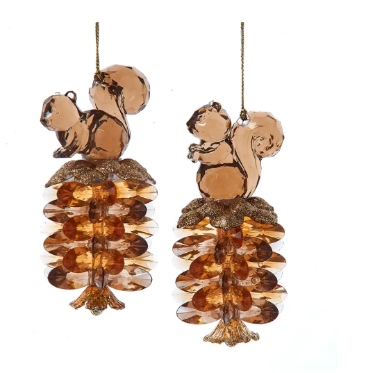 Standing Squirrel Pinecone  Ornament