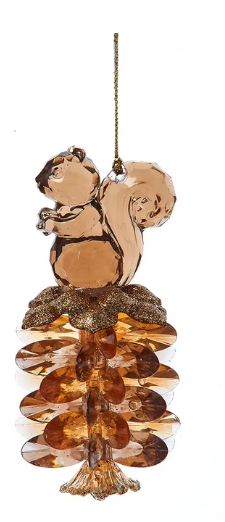 Standing Squirrel Pinecone  Ornament