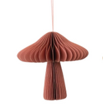 Pink Mushroom Paper Ornament