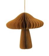 Yellow Mushroom Paper Ornament