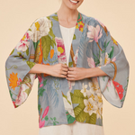 Lavender Tropical Flora and Fauna Kimono Jacket