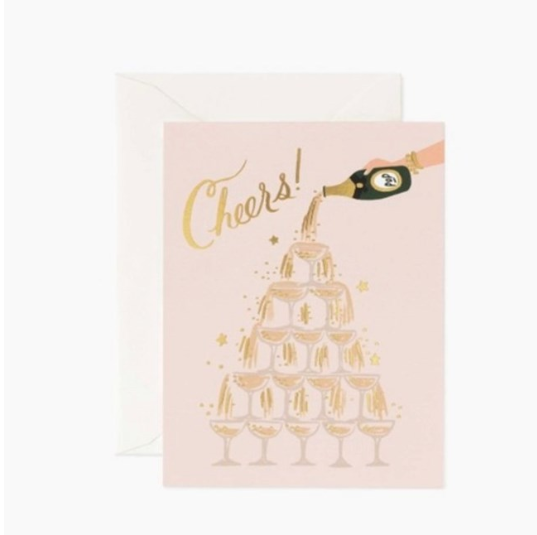 Champagne Tower Cheers Card