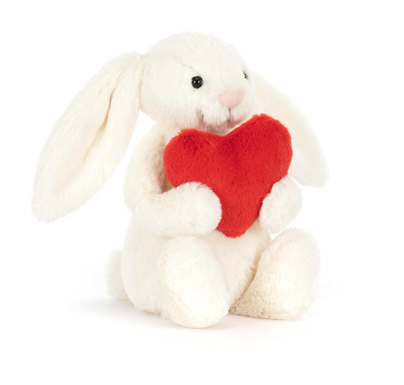 Bashful Red Love Heart Bunny