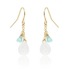 Earrings Moonstone, Apatite 14K GF