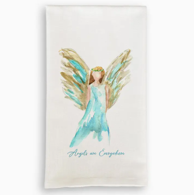 Blue Celestial Angel Kitchen Towel