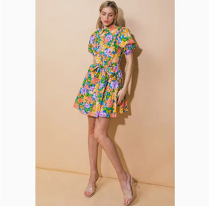 Evelyn Printed Mini Dress