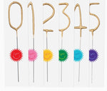 Mini 4" Gold Numbers Sparkler