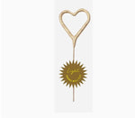 Mini 4" Gold Heart Sparkler