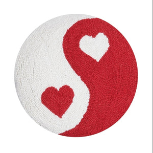 Yin Yang Heart Pillow