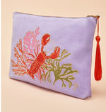 Lobster Velvet Pouch Large