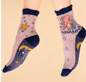 Zodiac Socks Ankle Bamboo Assorted