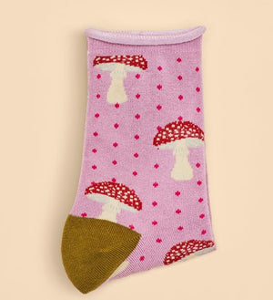 Tiny Toadstools Ankle Socks